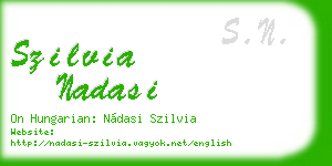 szilvia nadasi business card